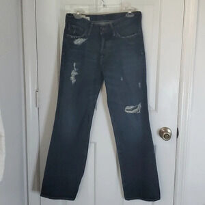 Abercrombie Horton Classic Straight Cut Distressed Jeans